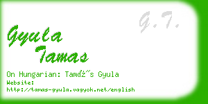 gyula tamas business card